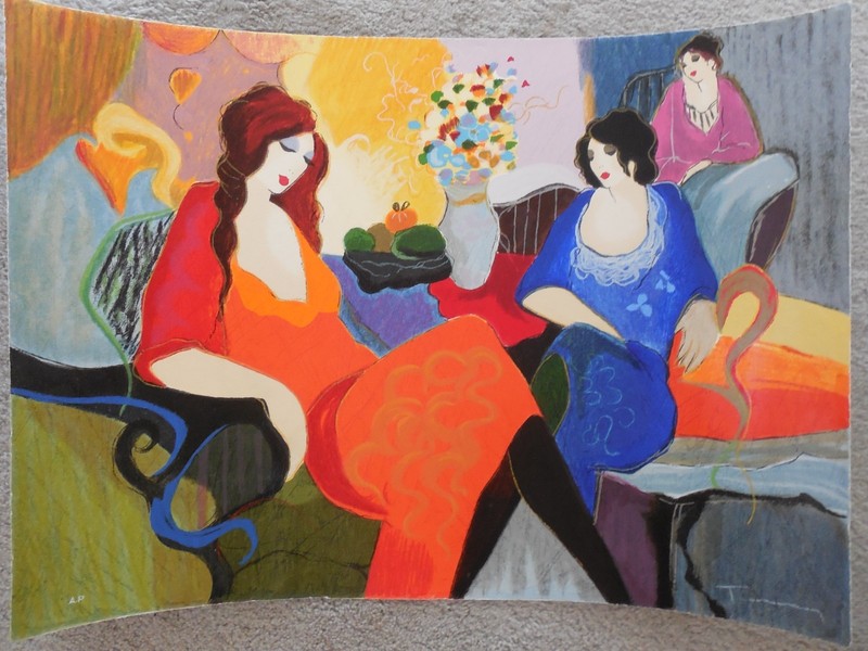 Itzchak Tarkay «The Secret» Signed & Numbered LE Serigraph on Paper Beautiful !
