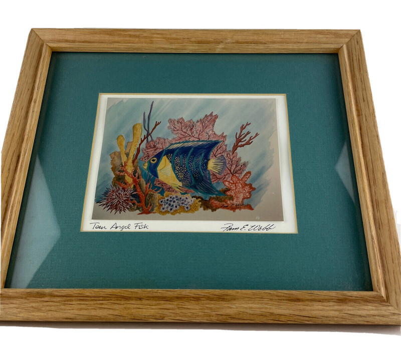 Pam Webb Photograph of Watercolor Painting Wall Art Print Teen Angel Fish