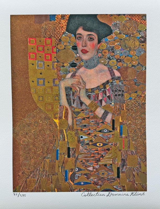 Gustav Klimt PORTRAIT OF ADELE Facsimile Signed Limited Edition Giclee 16" x 12" gallery