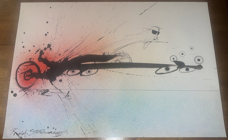 ralph steadman signed Original print Gonzo Leap Hunter S Thompson