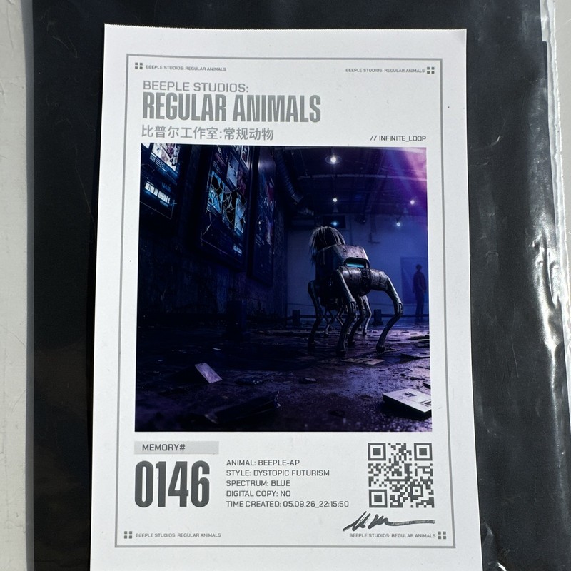 Beeple Regular Animals Certified Physical Print *SIGNED* - 1/1 #0146 BEEPLE-AP gallery