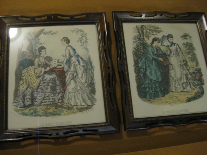Vintage La Mode Illustree Framed Reproduction Prints (Set of 2)