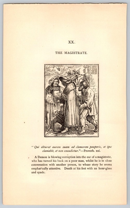 1878 Death / Skeleton Vtg Print, The Advocate, The Magistrate gallery