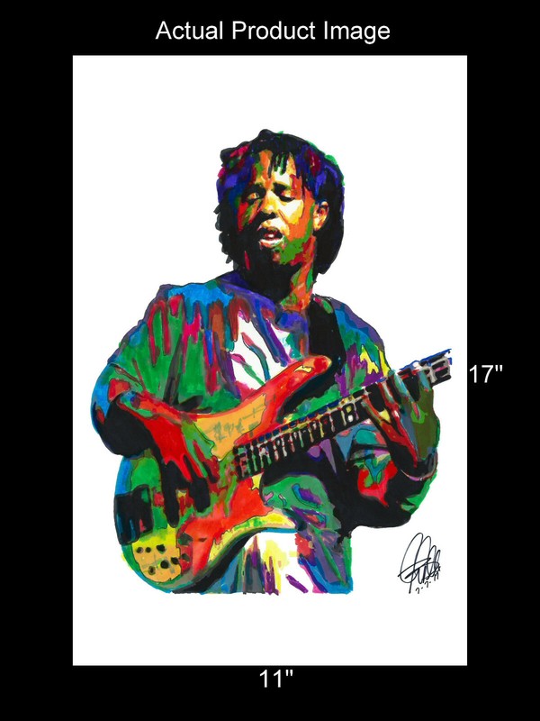 Victor Wooten American Bass Funk Rock Music Print Poster Wall Art 11x17 gallery