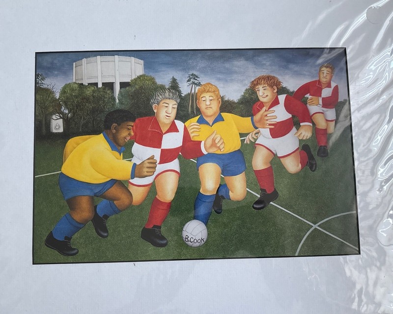 Beryl Cook Mounted Print Football