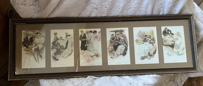 Vintage Artwork by American illustrator Harrison Fisher “ Six Stages Of Love”