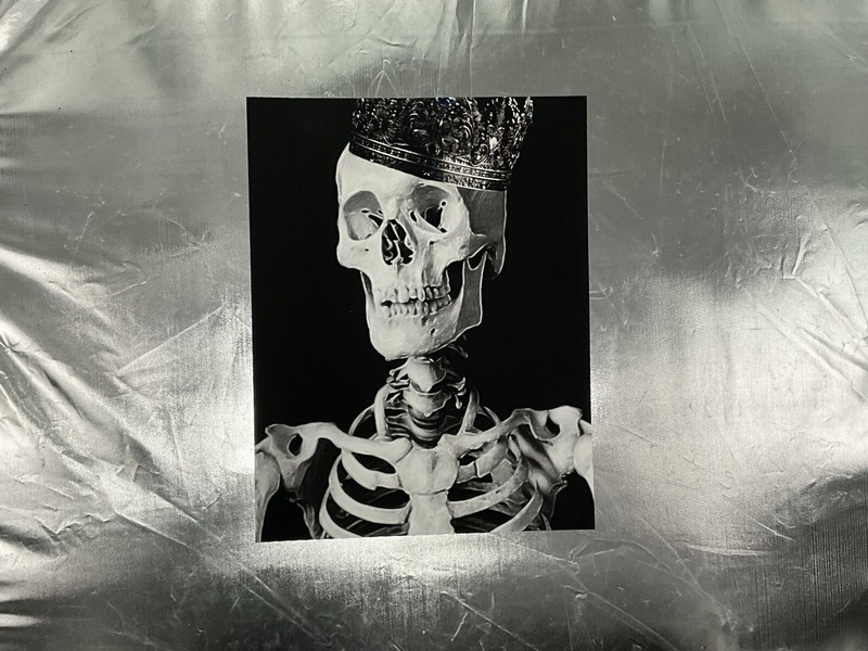 Skull With Crown Wall Art Print - Skeleton Decor 13”x19” Matte gallery