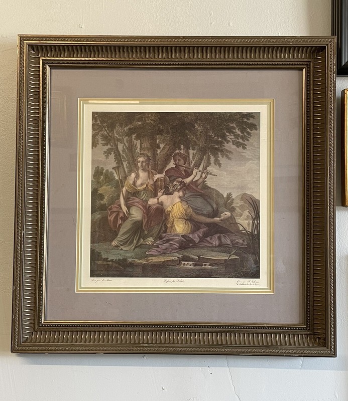 Nudism Muses Greek Goddess Music Woman “Eustache Le Sueur” Clio Thalia Euterpe