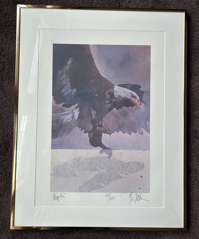 Bart Forbes Listed Artist Texas/Oklahoma Signed Numbered Print Eagle Framed