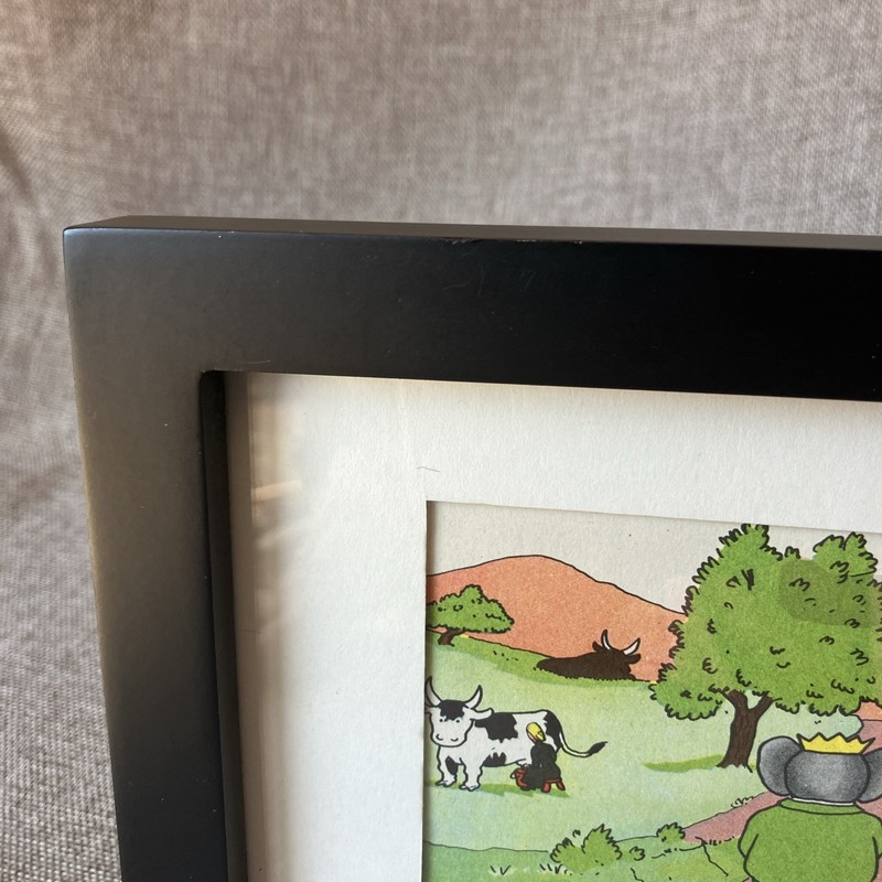 Babar, Original 1938 Ephemera, by Jean De Brunhoff , 6”x8” Framed gallery