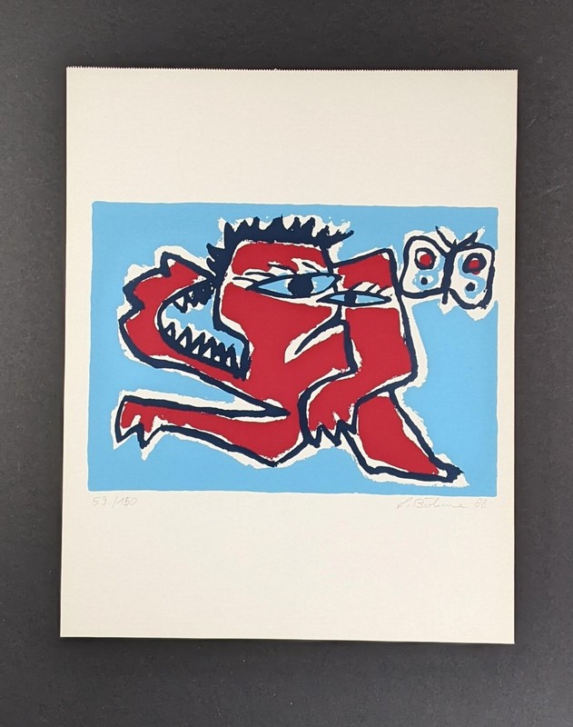 Ludwig Böhme, abstract figure, screen print, signed, num., 1988 gallery