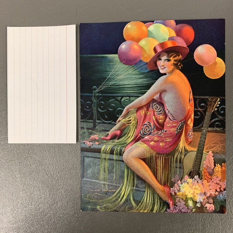 VTG 1933 Pinup Art Print Gene Pressler I'm Just Lonesome gallery