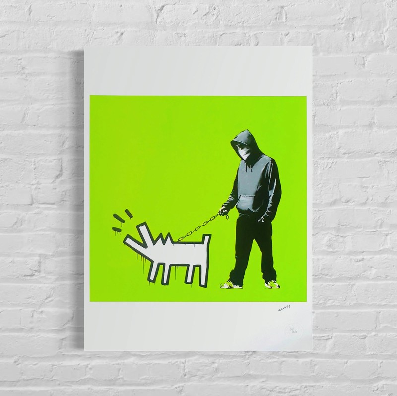 Banksy Barking Dog Lithograph on Arches 300gsm 16.5x23in (42×59 cm)