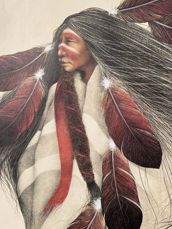 SIGNED Frank Howell Lakota Dancer Poster 19th American Indian Film Fest 1992