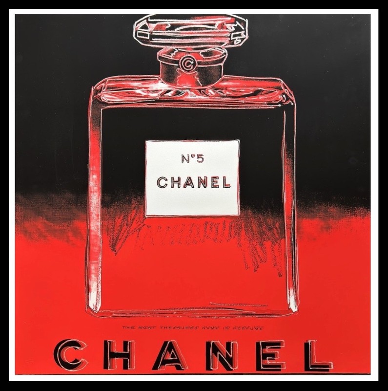 Andy Warhol «CHANEL»- Red & Black TRIAL Proof-Screenprint- Diamond Dust-A BEAUTY