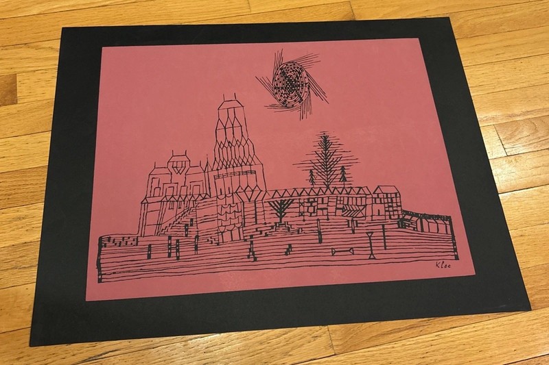 1960s Vintage PAUL KLEE Line Drawings Vintage Print Architecture Lithograph Rare