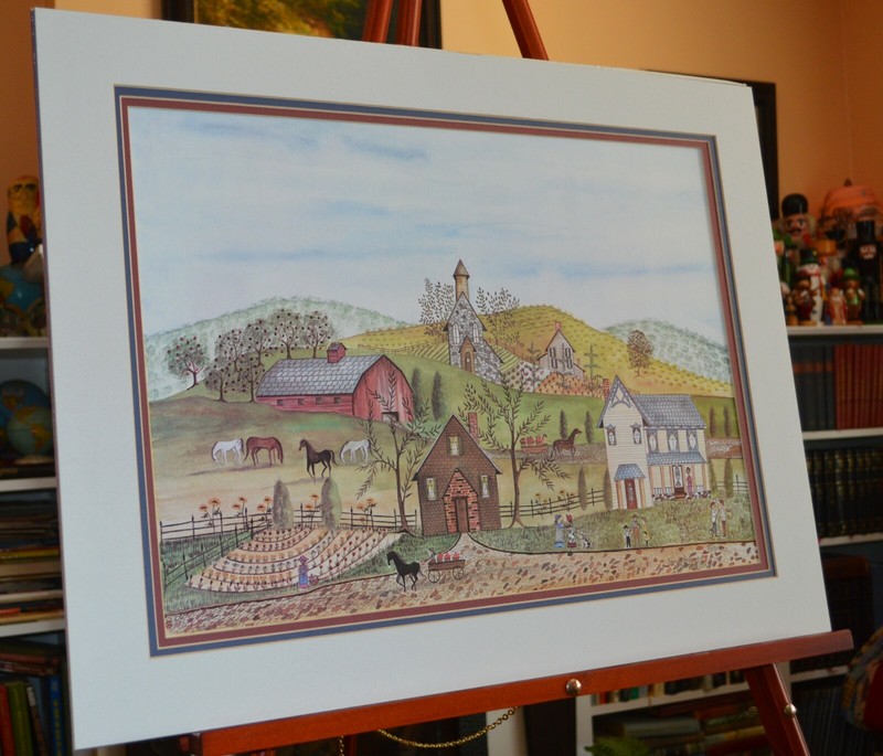 Primitive Country Farm by Christine ????, Matted, Limited Edition 223/300 gallery