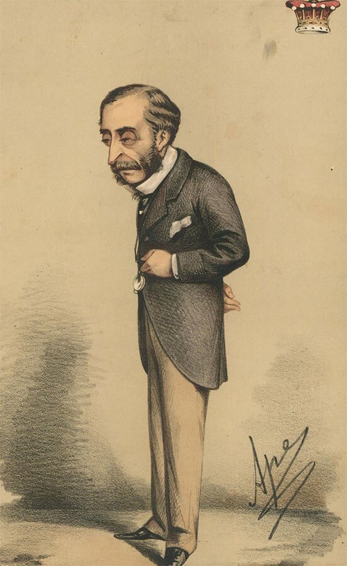Carlo Pellegrini (1839-1889) – 1869 Engraving, Lord Carnarvon