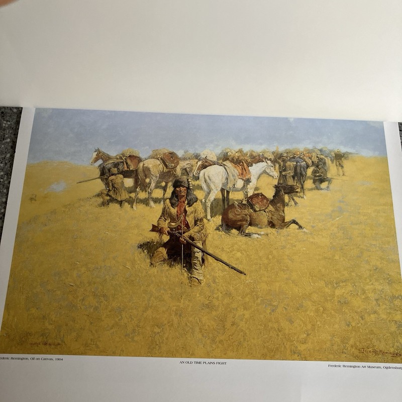 Vintage Frederic Remington Western Set 8 Framing Prints 11x14 Cowboy US Native gallery