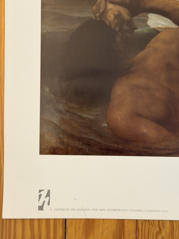 The Birth Of Venus William Bouguereau Vintage 1991 Haddad’s Fine Large Art Print gallery