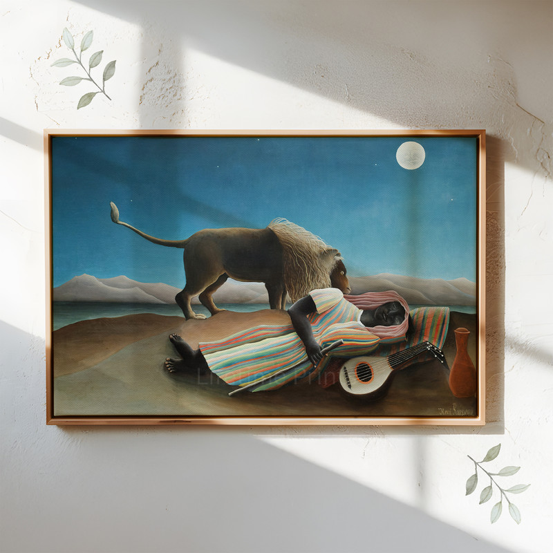 The Sleeping Gypsy, Henri Rousseau, 1897, French Artist Giclee Canvas Print