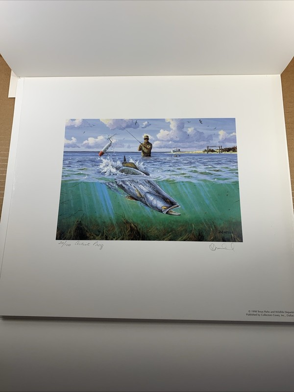 1998 Texas Saltwater Stamp and Print David Drinkard ~Signed ~20/100