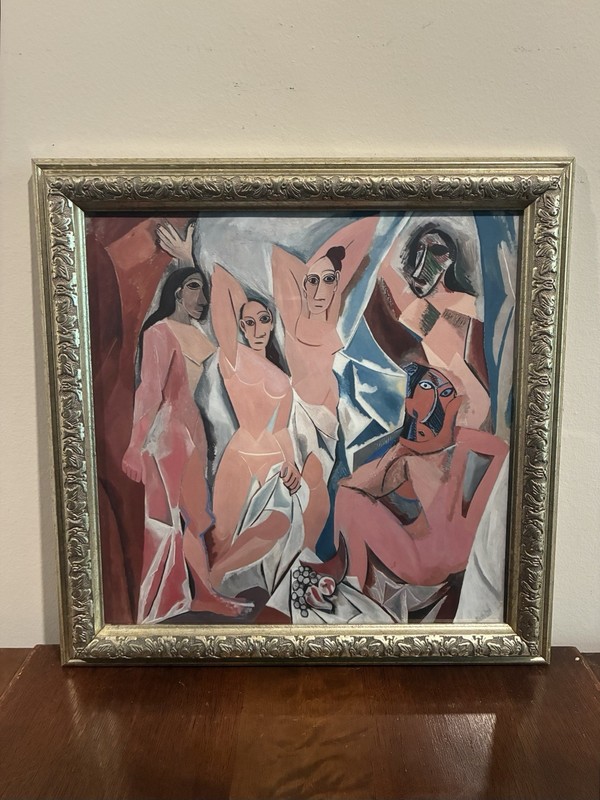 Picasso Les Demoiselles D’Avignon Framed Print 13×13 Modern Cubist Wall Art
