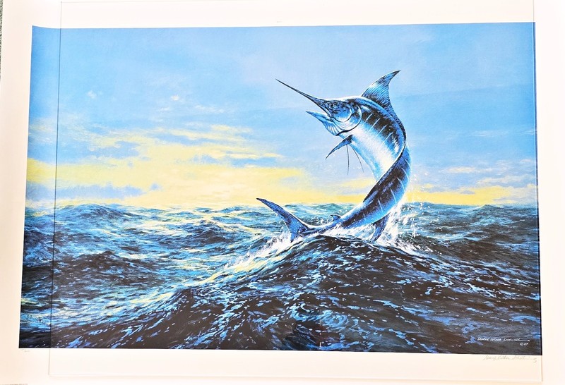 Marlin Print By George Luther Schelling Signed & Numbered 36″ x 25″