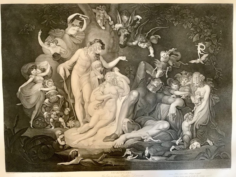 SHAKESPEARE, BOYDELL ENGRAVING #2, 1852. MIDSUMMER-NIGHTS DREAM 1st. American ed