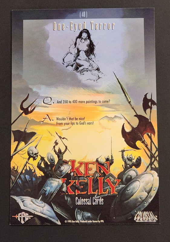 1995 Ken Kelly Fantasy Art One-Eyed Terror #40 Colossal 6-3/4x10 inches gallery