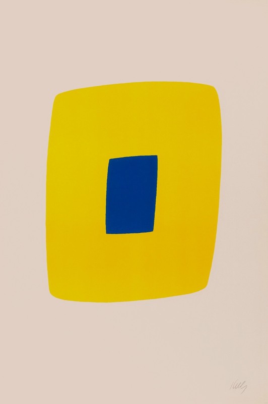 Ellsworth Kelly: Yellow with Dark Blue 22×30 Archival Quality Fine Art Print