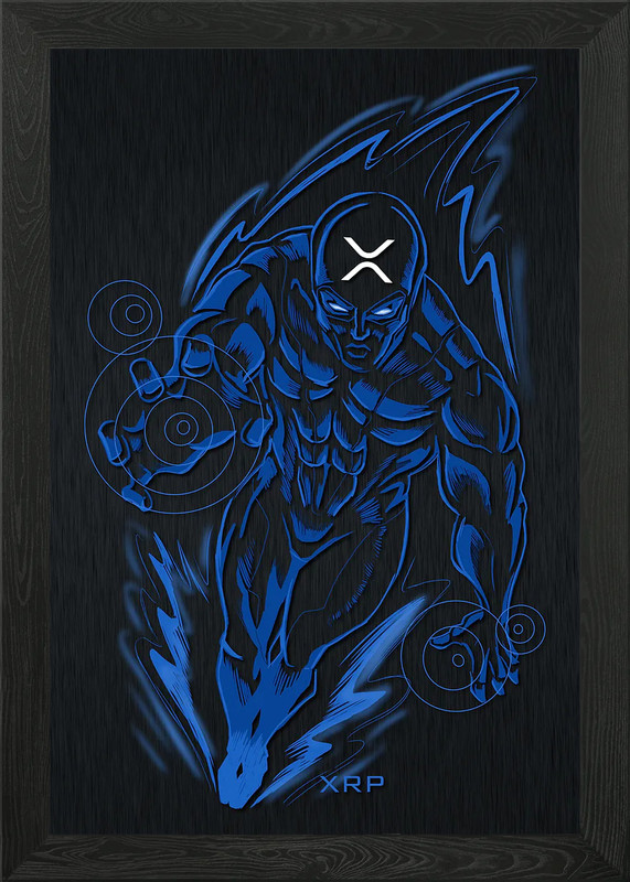 Crypto Heroes XRP Ripple Framed Wall Art Poster Canvas Print Picture