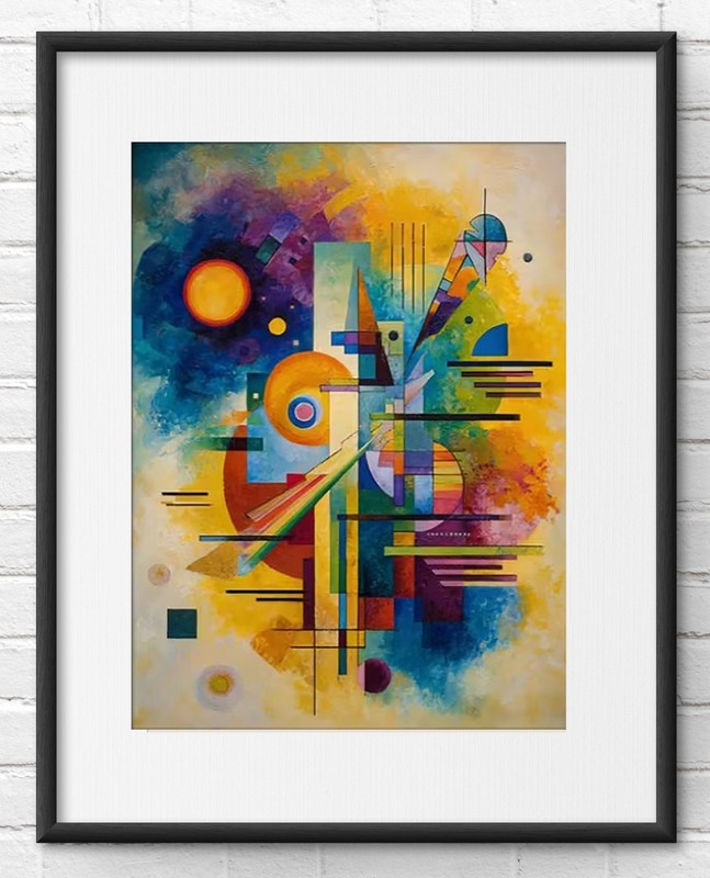 Multicoloured Abstract Print Unframed Canvas Wall Art 30 x 40cm gallery