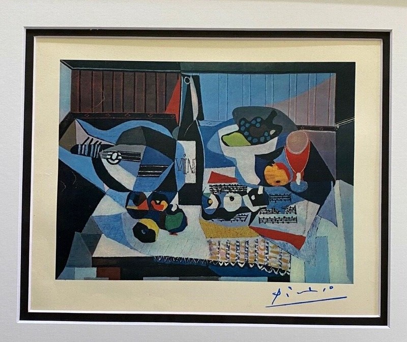 PABLO PICASSO 1948 RARE SIGNED VINTAGE PRINT FRAMED CLASSIC ART DECOR gallery