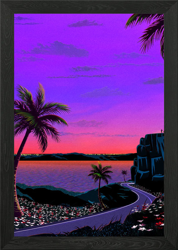 Chasing Sunsets Framed Wall Art Poster Canvas Print Picture