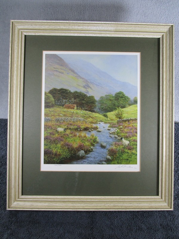 Lovely Vintage William Makinson Signed Limited Ed Print Fell Beck Ingleborough gallery