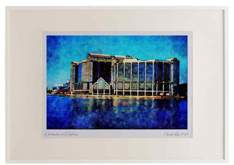806031 City Reach Millwall Dock England U.K. A3 Picture Frame Watercolour print