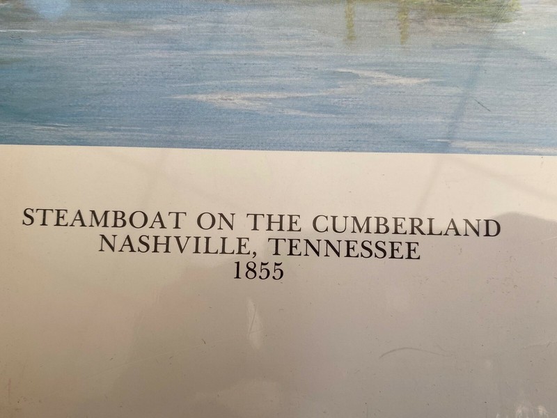 Steam Boat on the Cumberland Nashville, Tennessee 1855 by G.B. Kirchner - Limite gallery