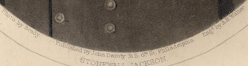 ANTIQUE RARE CONFEDERATE GENERAL STONEWALL JACKSON ENGRAVING BY A. B. WALTER VG gallery