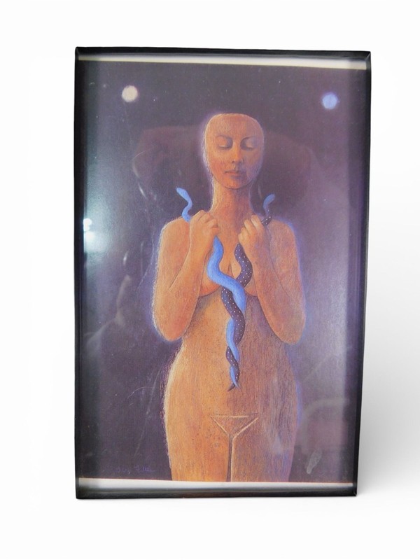 Vintage Framed Goddess Serpent Art Print Cris Fulton Pomegranate gallery