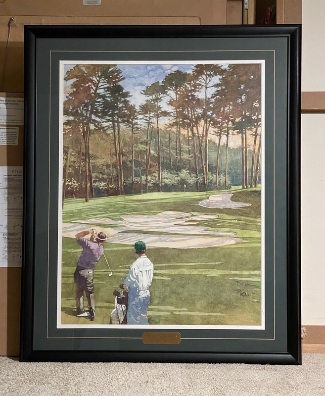 Bart Forbes - CATHEDRAL OF PINES Golf Lithograph at Augusta Masters Framed gallery