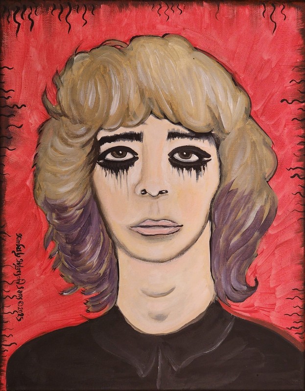 Glam Rock Art Print 4 x 6 Signed by Artist KSams Man Gothic Alternative