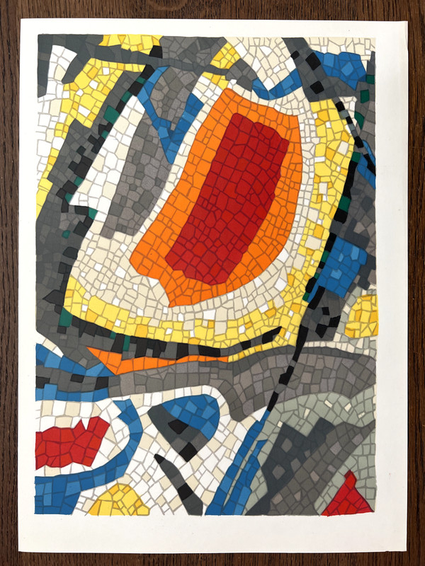 Jean Bazaine Original Lithograph «Mosaique: Sacred Heart» 1951 Abstract Art