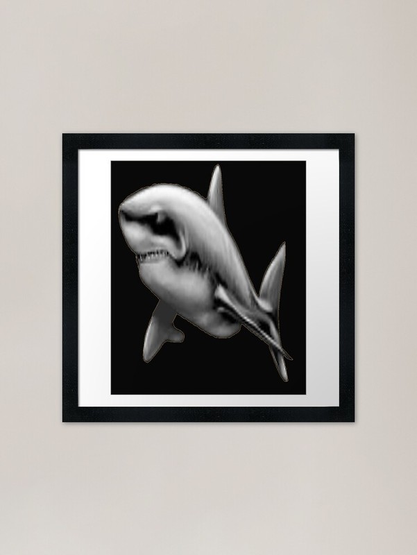 GREAT WHITE SHARK Framed Art Print Framed Wall Art Poster Canvas Print Picture