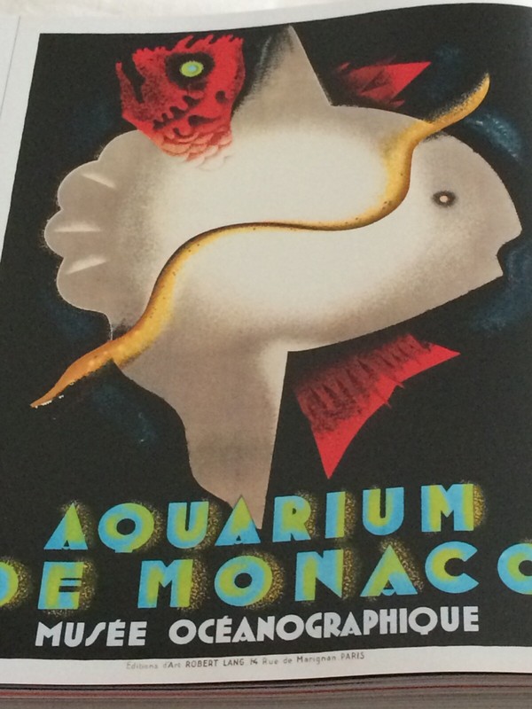 Aquarium in Monaco Jean Carlu Vintage Poster Print 12 1/4″ x 10 1/2″
