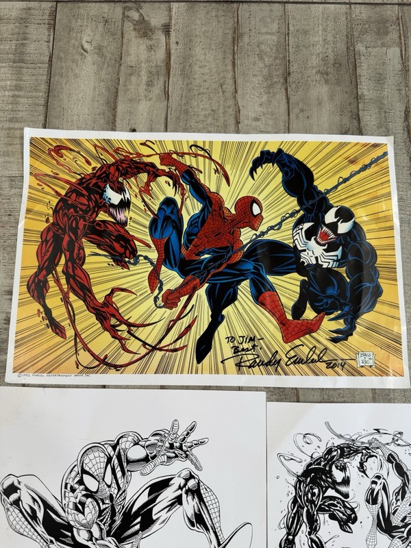 Randy Emberlin Signed Lot of 5 Spider-Man/Venom/Carnage/Black Cat Prints 11x17 gallery