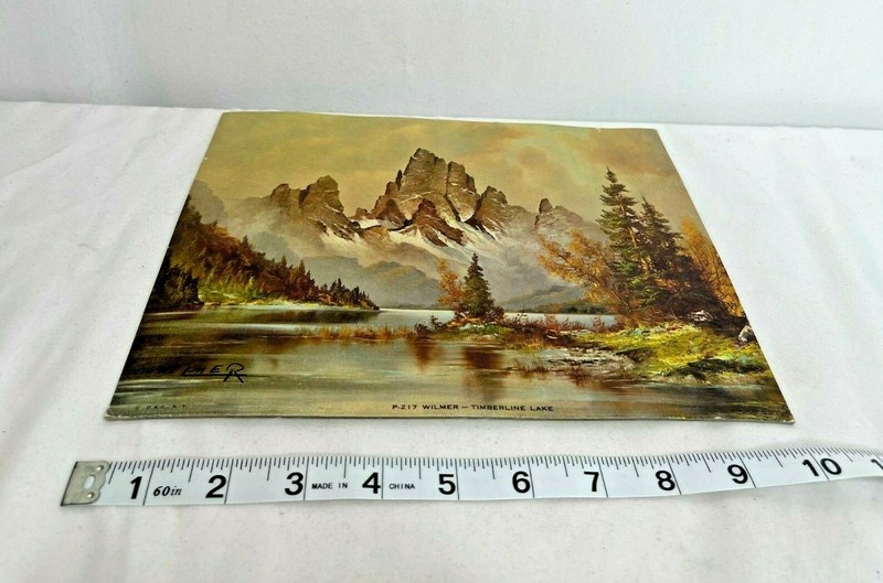 Wilmer Timberline Lake Lithograph P-217 DAC NY Mountain Lake Landscape Rustic gallery
