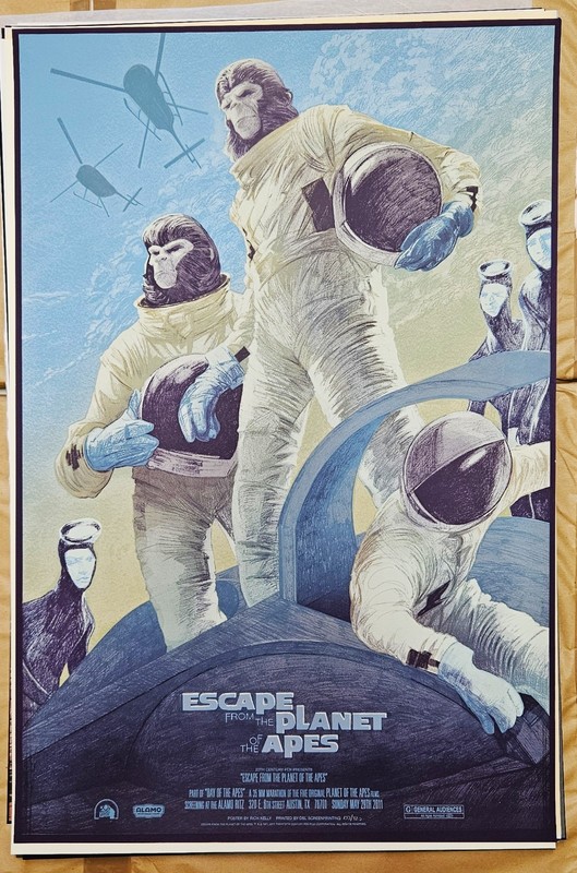 3G - Planet of the apes - Complete set of 6 prints - Mondo print - WYSIWYG gallery