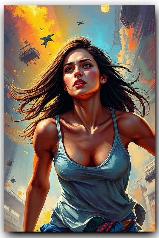 Woman in Chaos 4 x 6 inch Unreal Print Collectible Photo UR100040