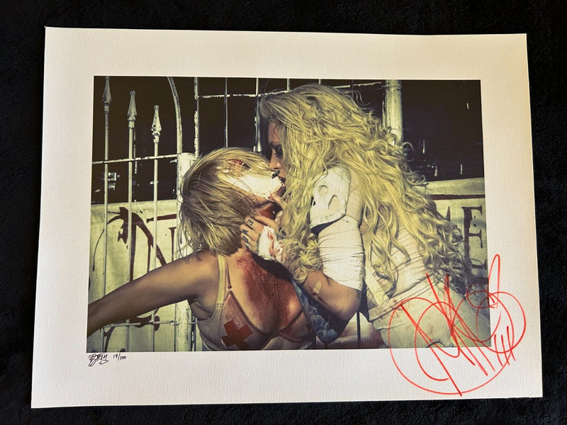 In This Moment - Maria Brink 15x20 canvas by Rob Fenn 17 / 100 Revolver Magazine